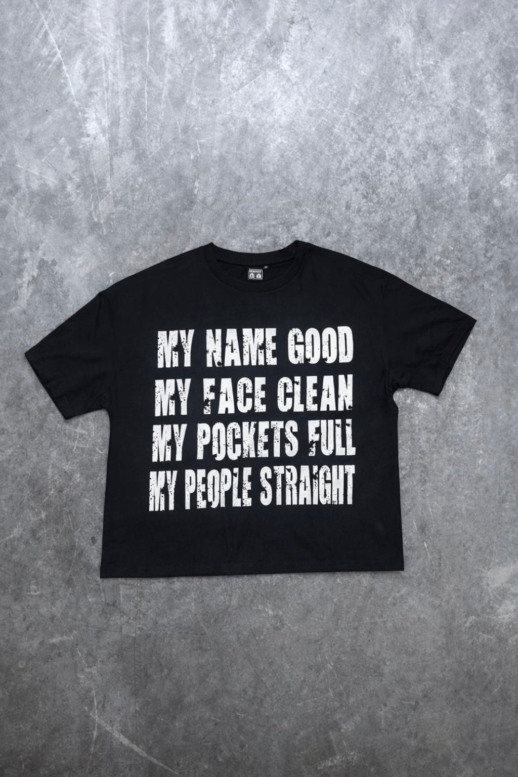 Black "Name Good Tee" Shortsleeve