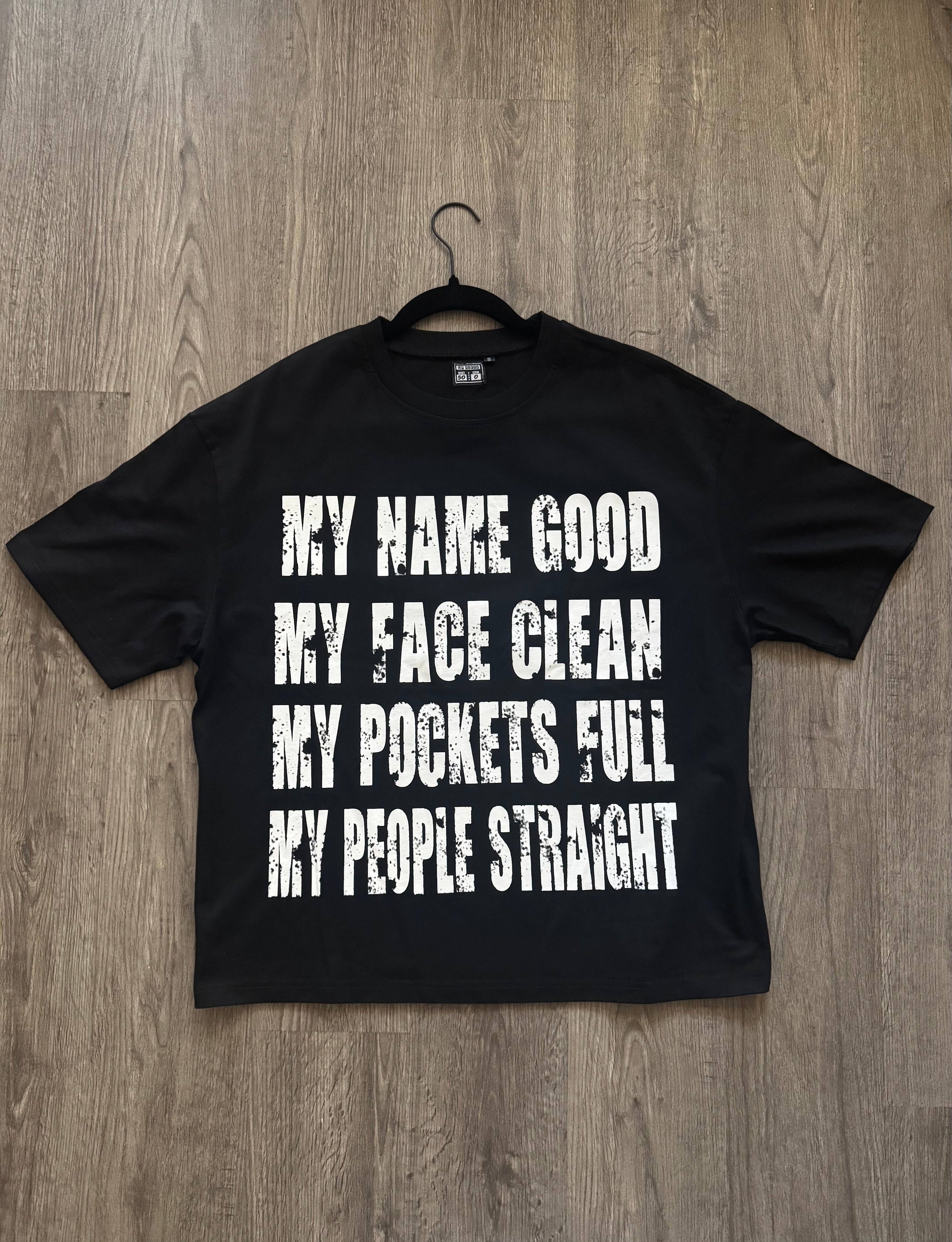 Black "Name Good Tee" Shortsleeve