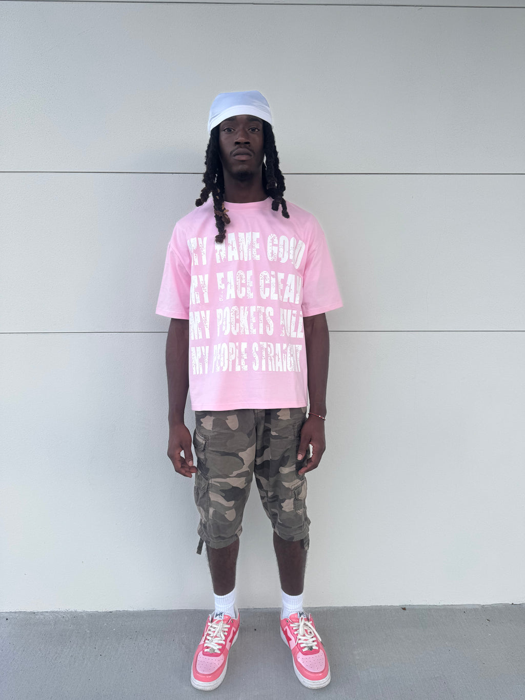 Pink "Name Good Tee" Shortsleeve